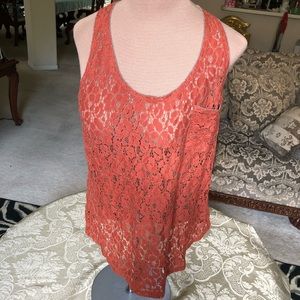 Eyeshadow Women’s lace tank top Sz L.